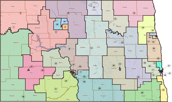 North Dakota map